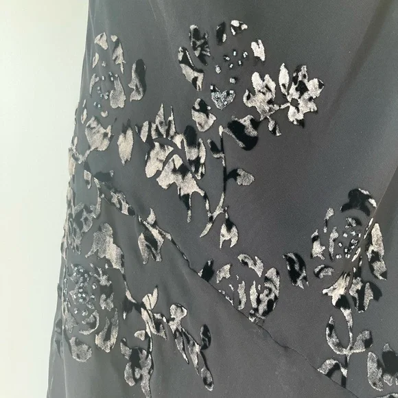 Vintage Y2K Jones New York Cowl Neck Silk & Velvet dress - Picture 3 of 6